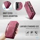 CaseMe 008 Samsung Galaxy A56 Hoesje 2-in-1 Book Case en Back Cover Rood afbeelding 4