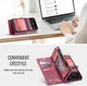 CaseMe 008 Samsung Galaxy A56 Hoesje 2-in-1 Book Case en Back Cover Rood afbeelding 5