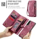 CaseMe 008 Samsung Galaxy A56 Hoesje 2-in-1 Book Case en Back Cover Rood afbeelding 8