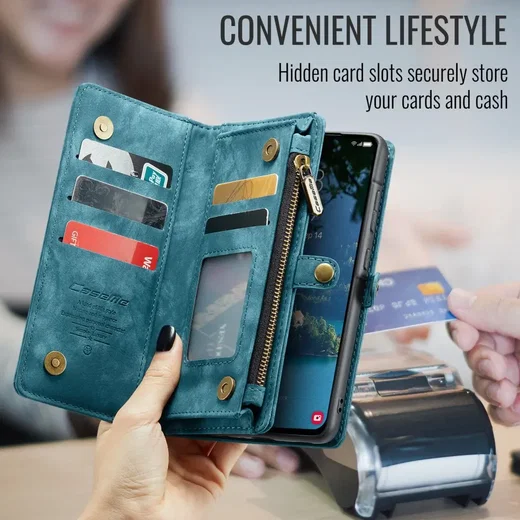 CaseMe 008 Samsung Galaxy A56 Hoesje 2-in-1 Book Case en Back Cover Blauw afbeelding 9