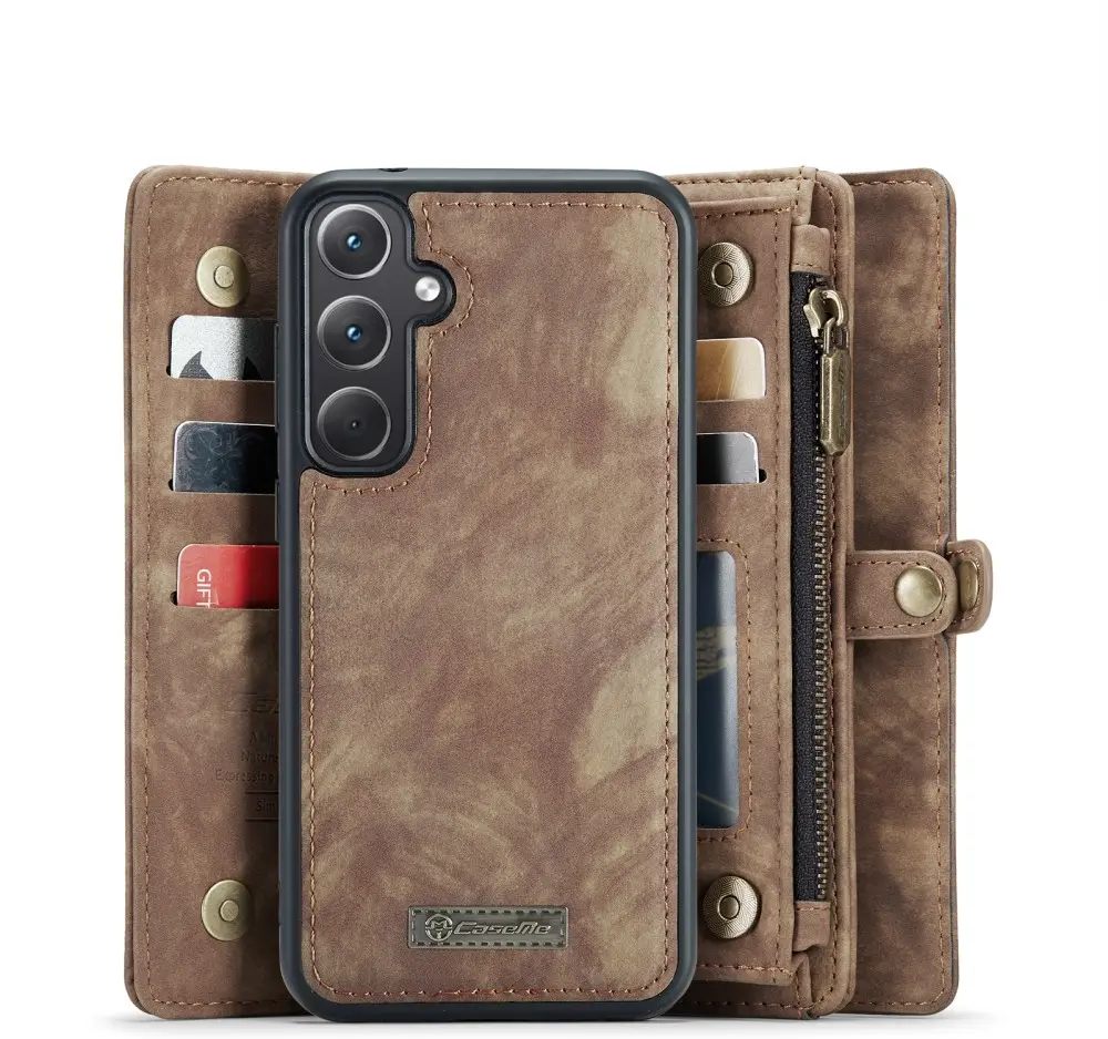 CaseMe 008 Samsung Galaxy A36 Hoesje 2-in-1 Book Case en Back Cover Bruin afbeelding 1