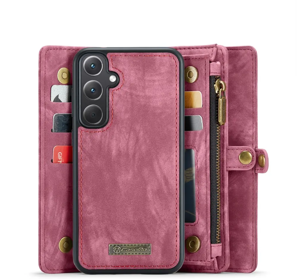 CaseMe 008 Samsung Galaxy A36 Hoesje 2-in-1 Book Case en Back Cover Rood afbeelding 1