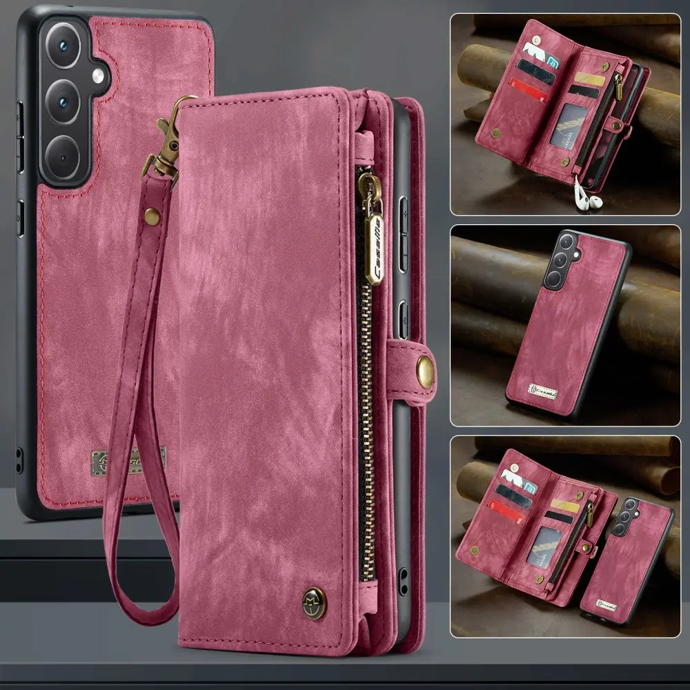 CaseMe 008 Samsung Galaxy A36 Hoesje 2-in-1 Book Case en Back Cover Rood afbeelding 10
