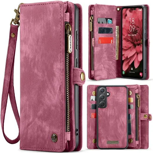 CaseMe 008 Samsung Galaxy A36 Hoesje 2-in-1 Book Case en Back Cover Rood afbeelding 2