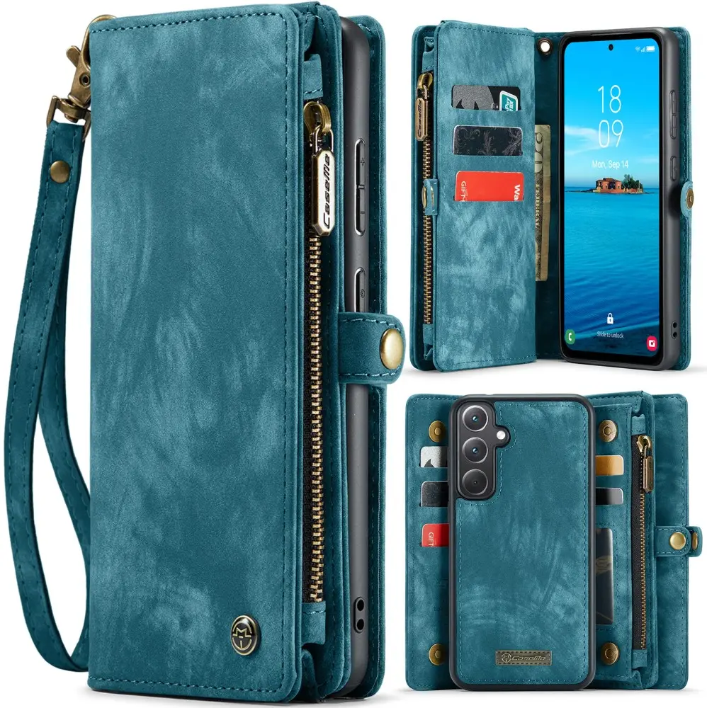 CaseMe 008 Samsung Galaxy A36 Hoesje 2-in-1 Book Case en Back Cover Blauw afbeelding 2