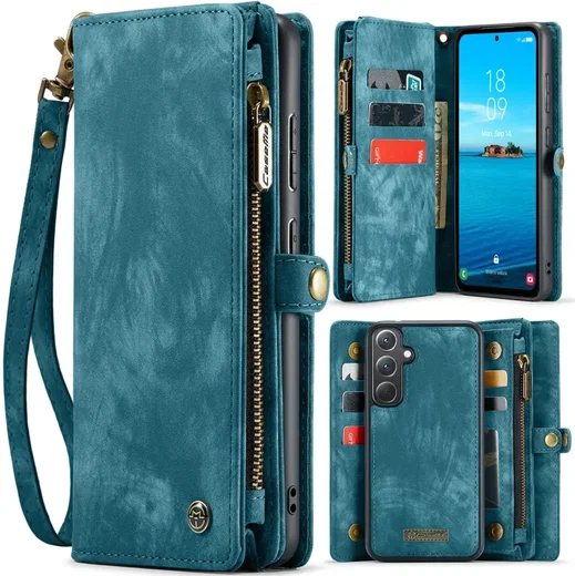 CaseMe 008 Samsung Galaxy A36 Hoesje 2-in-1 Book Case en Back Cover Blauw afbeelding 2