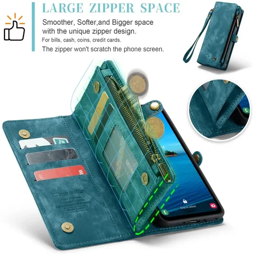 CaseMe 008 Samsung Galaxy A36 Hoesje 2-in-1 Book Case en Back Cover Blauw afbeelding 3
