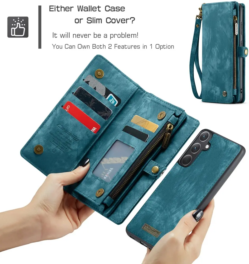 CaseMe 008 Samsung Galaxy A36 Hoesje 2-in-1 Book Case en Back Cover Blauw afbeelding 5