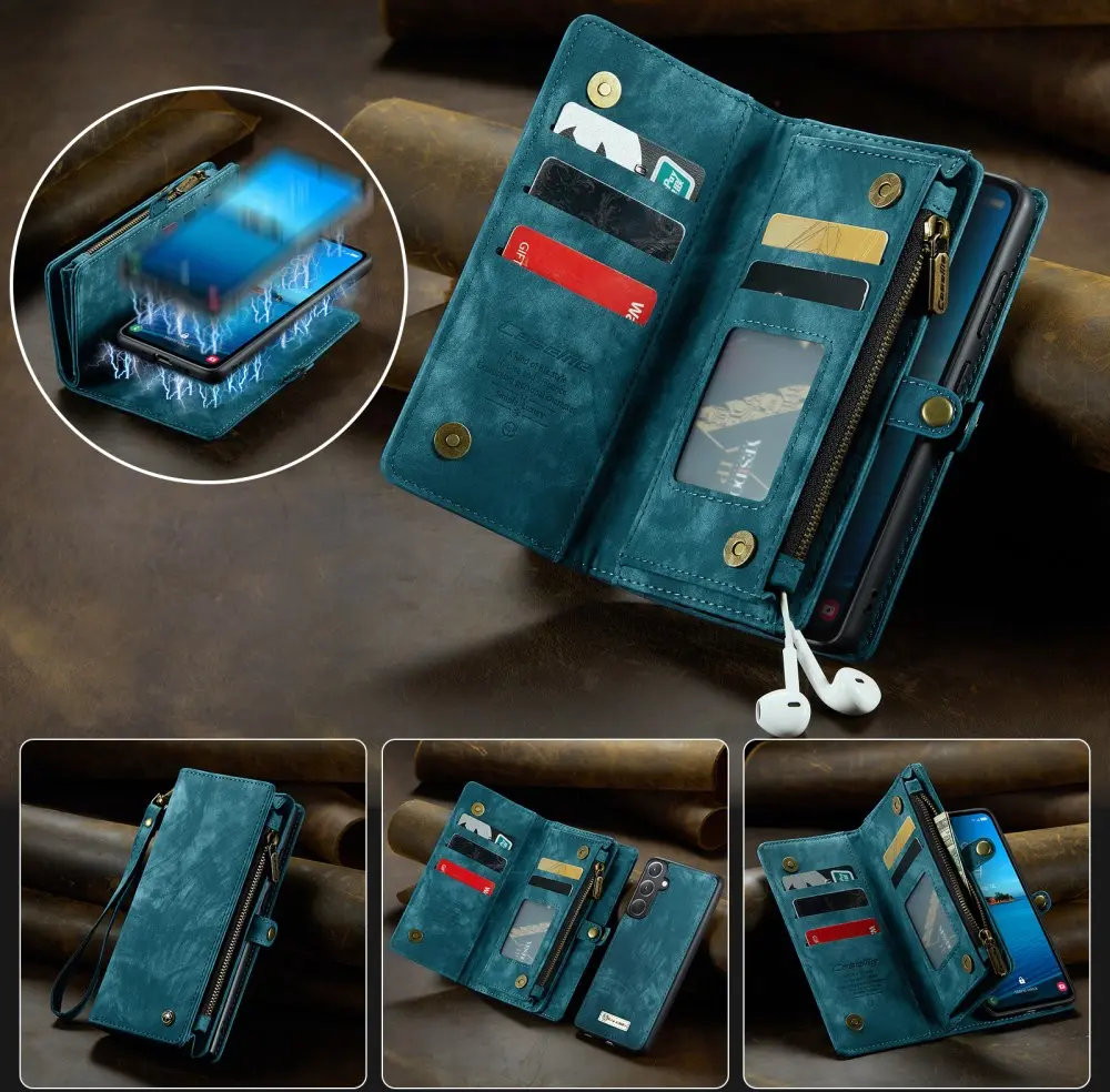 CaseMe 008 Samsung Galaxy A36 Hoesje 2-in-1 Book Case en Back Cover Blauw afbeelding 9