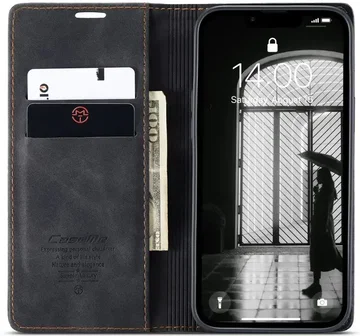 CaseMe 013 Apple iPhone 17e / 16e Hoesje Book Case met Standaard Zwart