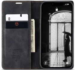 CaseMe 013 Apple iPhone 17e / 16e Hoesje Book Case met Standaard Zwart afbeelding