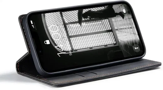CaseMe 013 Apple iPhone 17e / 16e Hoesje Book Case met Standaard Zwart afbeelding 12