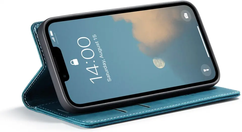 CaseMe 013 Apple iPhone 17e / 16e Hoesje Book Case met Standaard Blauw afbeelding 12