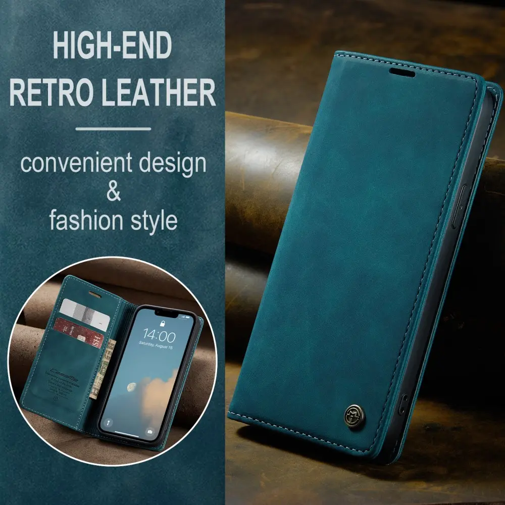 CaseMe 013 Apple iPhone 17e / 16e Hoesje Book Case met Standaard Blauw afbeelding 6