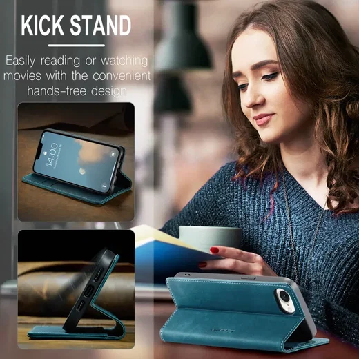 CaseMe 013 Apple iPhone 17e / 16e Hoesje Book Case met Standaard Blauw afbeelding 8