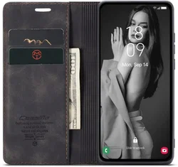 CaseMe 013 Samsung Galaxy A56 Hoesje Book Case met Standaard Zwart afbeelding