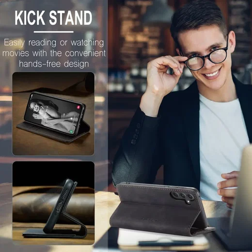 CaseMe 013 Samsung Galaxy A56 Hoesje Book Case met Standaard Zwart afbeelding 8