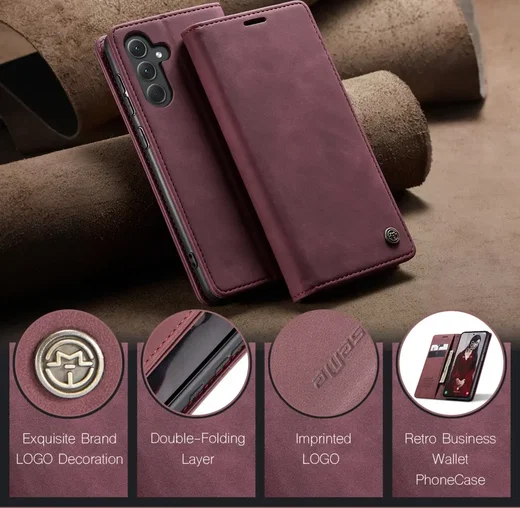 CaseMe 013 Samsung Galaxy A56 Hoesje Book Case met Standaard Rood afbeelding 6