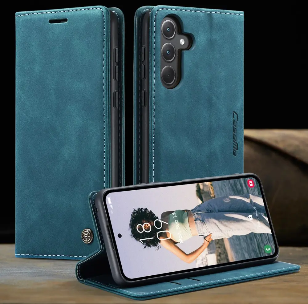 CaseMe 013 Samsung Galaxy A56 Hoesje Book Case met Standaard Blauw afbeelding 10