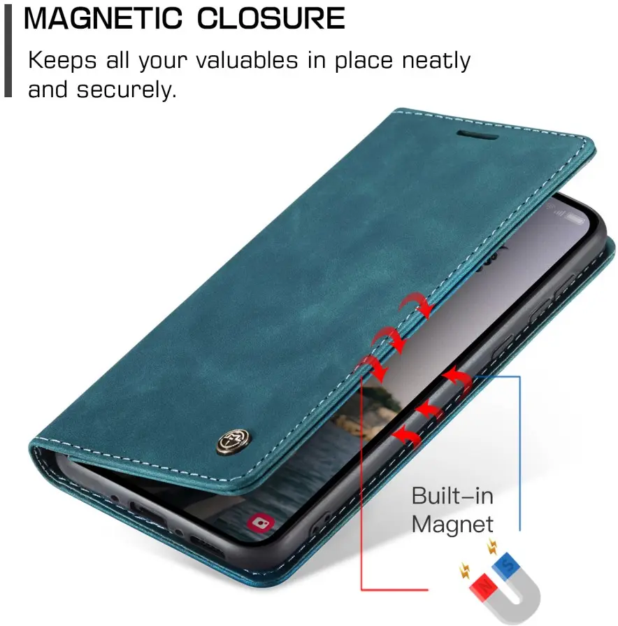 CaseMe 013 Samsung Galaxy A56 Hoesje Book Case met Standaard Blauw afbeelding 3