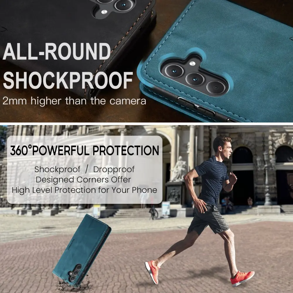 CaseMe 013 Samsung Galaxy A56 Hoesje Book Case met Standaard Blauw afbeelding 4