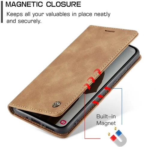 CaseMe 013 Samsung Galaxy A36 Hoesje Book Case met Standaard Bruin afbeelding 3