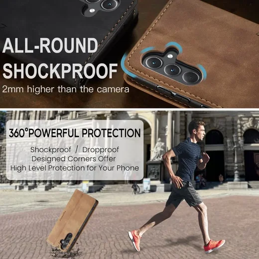 CaseMe 013 Samsung Galaxy A36 Hoesje Book Case met Standaard Bruin afbeelding 4
