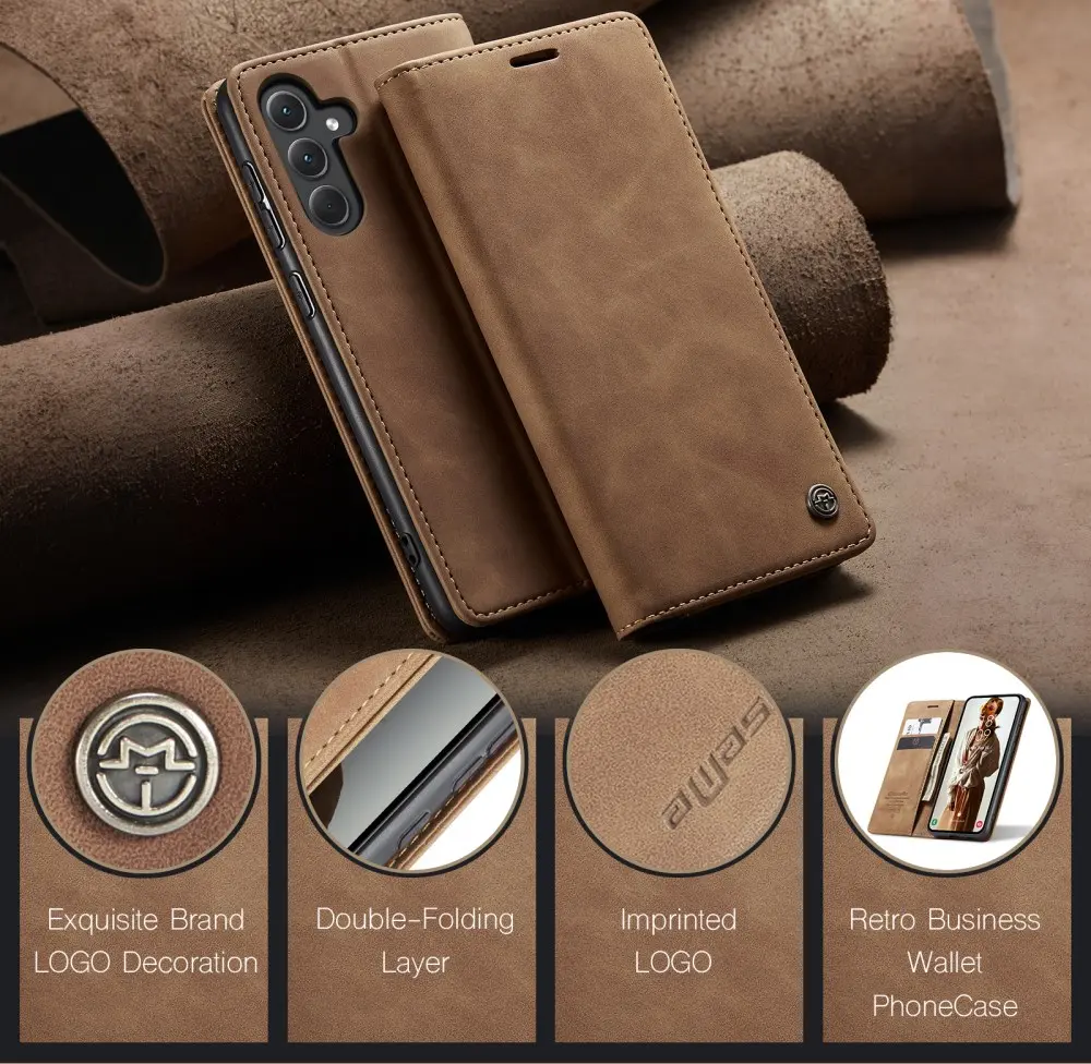 CaseMe 013 Samsung Galaxy A36 Hoesje Book Case met Standaard Bruin afbeelding 6