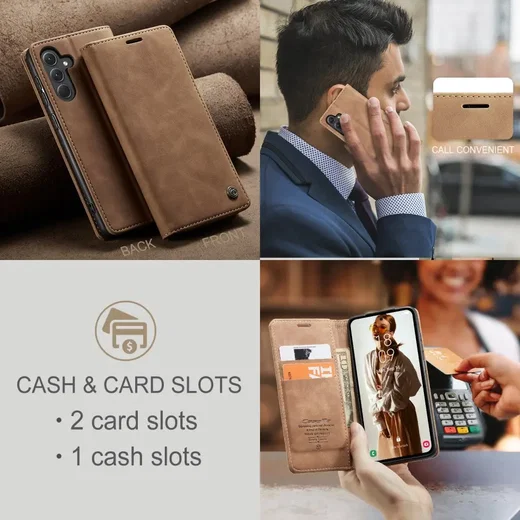 CaseMe 013 Samsung Galaxy A36 Hoesje Book Case met Standaard Bruin afbeelding 9