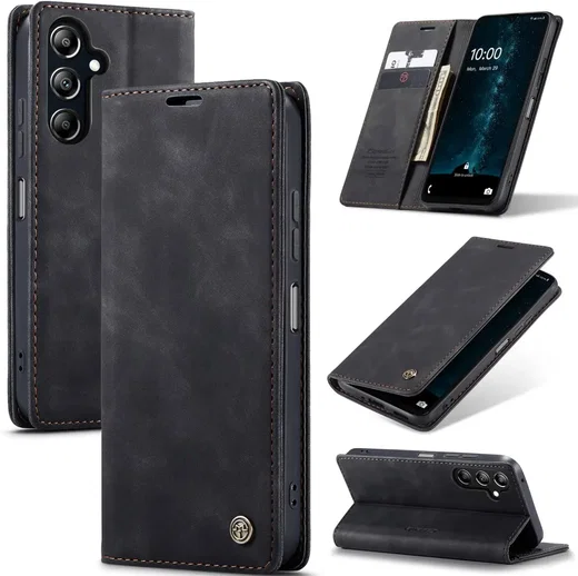 CaseMe 013 Samsung Galaxy A26 Hoesje Book Case met Standaard Zwart afbeelding 2