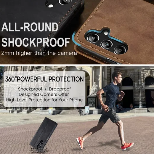 CaseMe 013 Samsung Galaxy A26 Hoesje Book Case met Standaard Zwart afbeelding 3