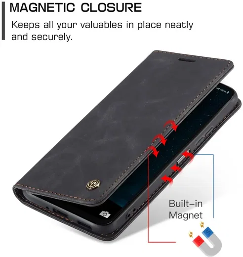 CaseMe 013 Samsung Galaxy A26 Hoesje Book Case met Standaard Zwart afbeelding 4
