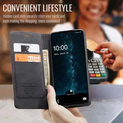 CaseMe 013 Samsung Galaxy A26 Hoesje Book Case met Standaard Zwart afbeelding 5