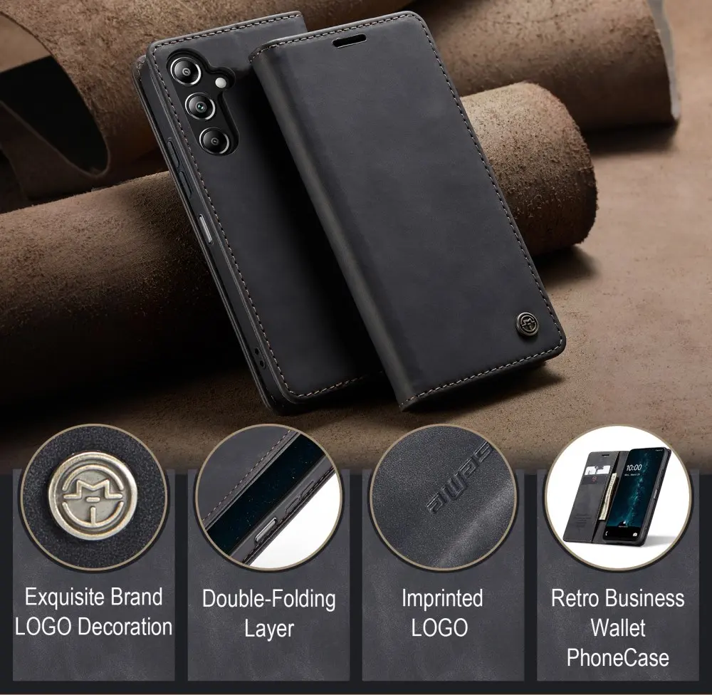 CaseMe 013 Samsung Galaxy A26 Hoesje Book Case met Standaard Zwart afbeelding 6