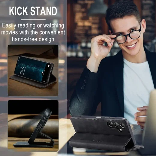 CaseMe 013 Samsung Galaxy A26 Hoesje Book Case met Standaard Zwart afbeelding 8