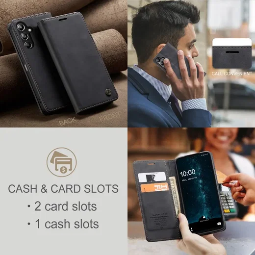 CaseMe 013 Samsung Galaxy A26 Hoesje Book Case met Standaard Zwart afbeelding 9