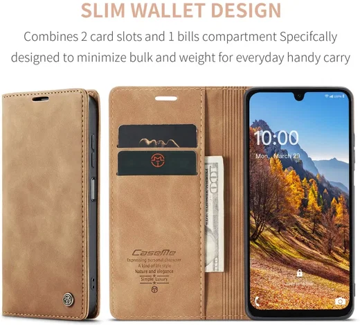 CaseMe 013 Samsung Galaxy A26 Hoesje Book Case met Standaard Bruin afbeelding 11