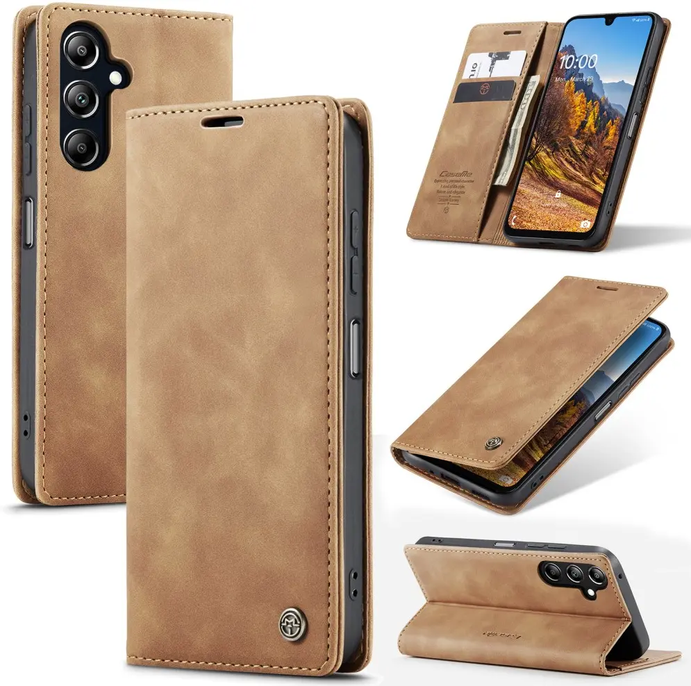 CaseMe 013 Samsung Galaxy A26 Hoesje Book Case met Standaard Bruin afbeelding 2