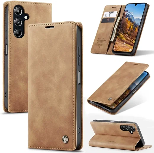 CaseMe 013 Samsung Galaxy A26 Hoesje Book Case met Standaard Bruin afbeelding 2