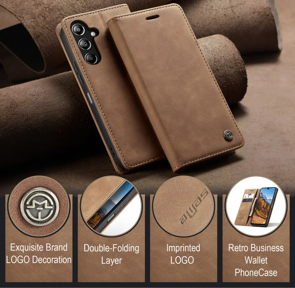 CaseMe 013 Samsung Galaxy A26 Hoesje Book Case met Standaard Bruin afbeelding 6