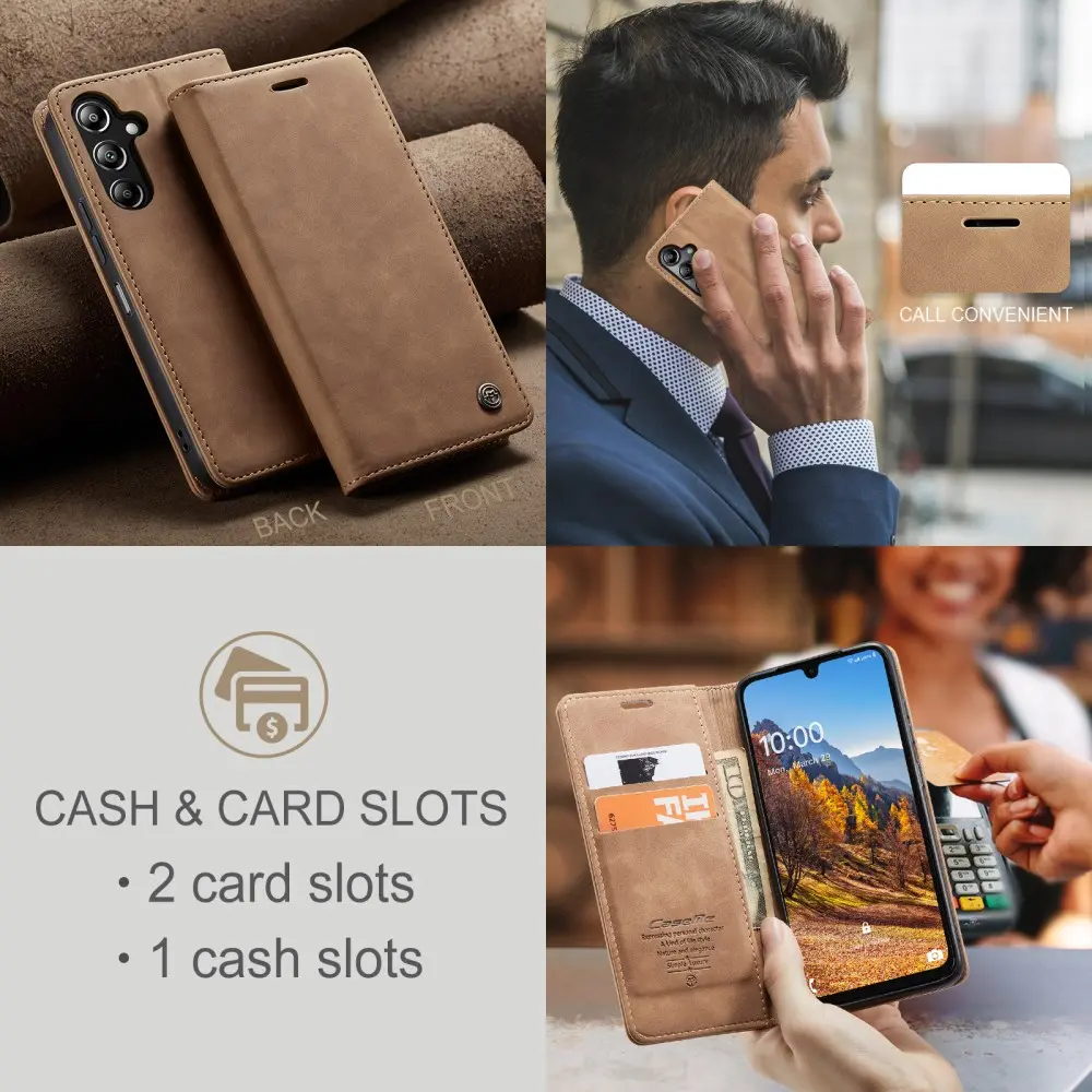 CaseMe 013 Samsung Galaxy A26 Hoesje Book Case met Standaard Bruin afbeelding 9