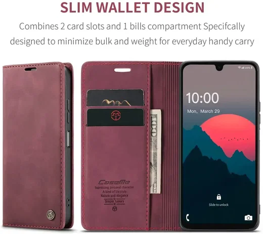 CaseMe 013 Samsung Galaxy A26 Hoesje Book Case met Standaard Rood afbeelding 11