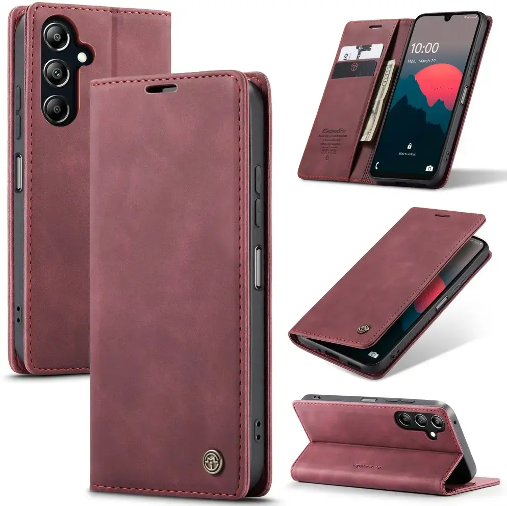CaseMe 013 Samsung Galaxy A26 Hoesje Book Case met Standaard Rood afbeelding 2