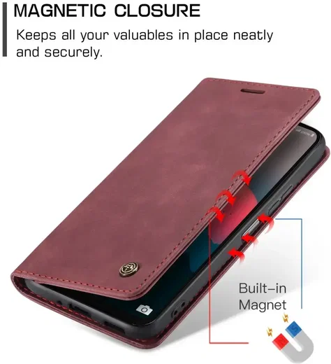 CaseMe 013 Samsung Galaxy A26 Hoesje Book Case met Standaard Rood afbeelding 3
