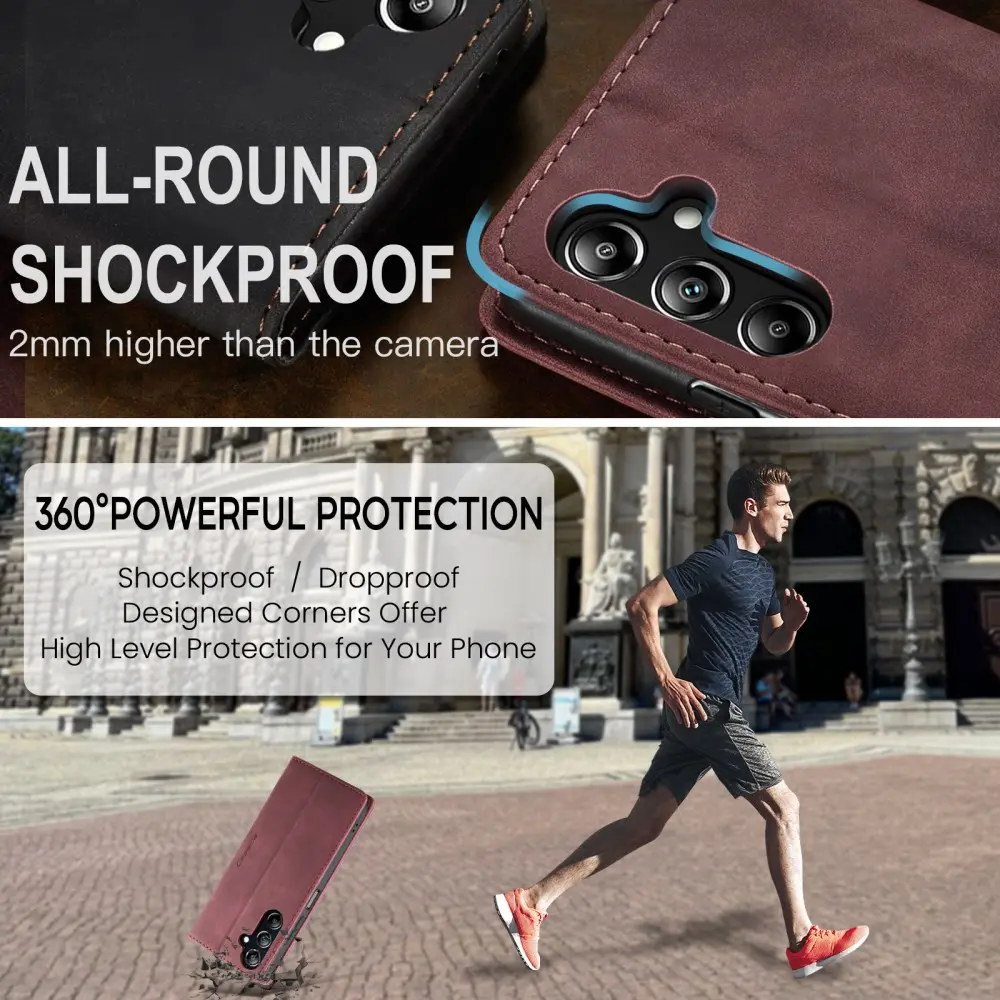 CaseMe 013 Samsung Galaxy A26 Hoesje Book Case met Standaard Rood afbeelding 4
