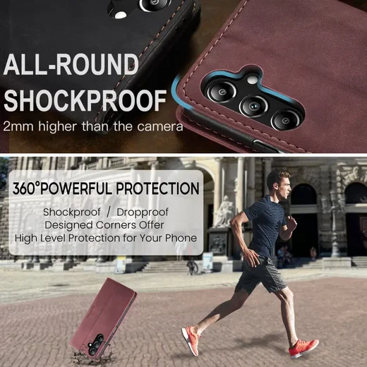 CaseMe 013 Samsung Galaxy A26 Hoesje Book Case met Standaard Rood afbeelding 4