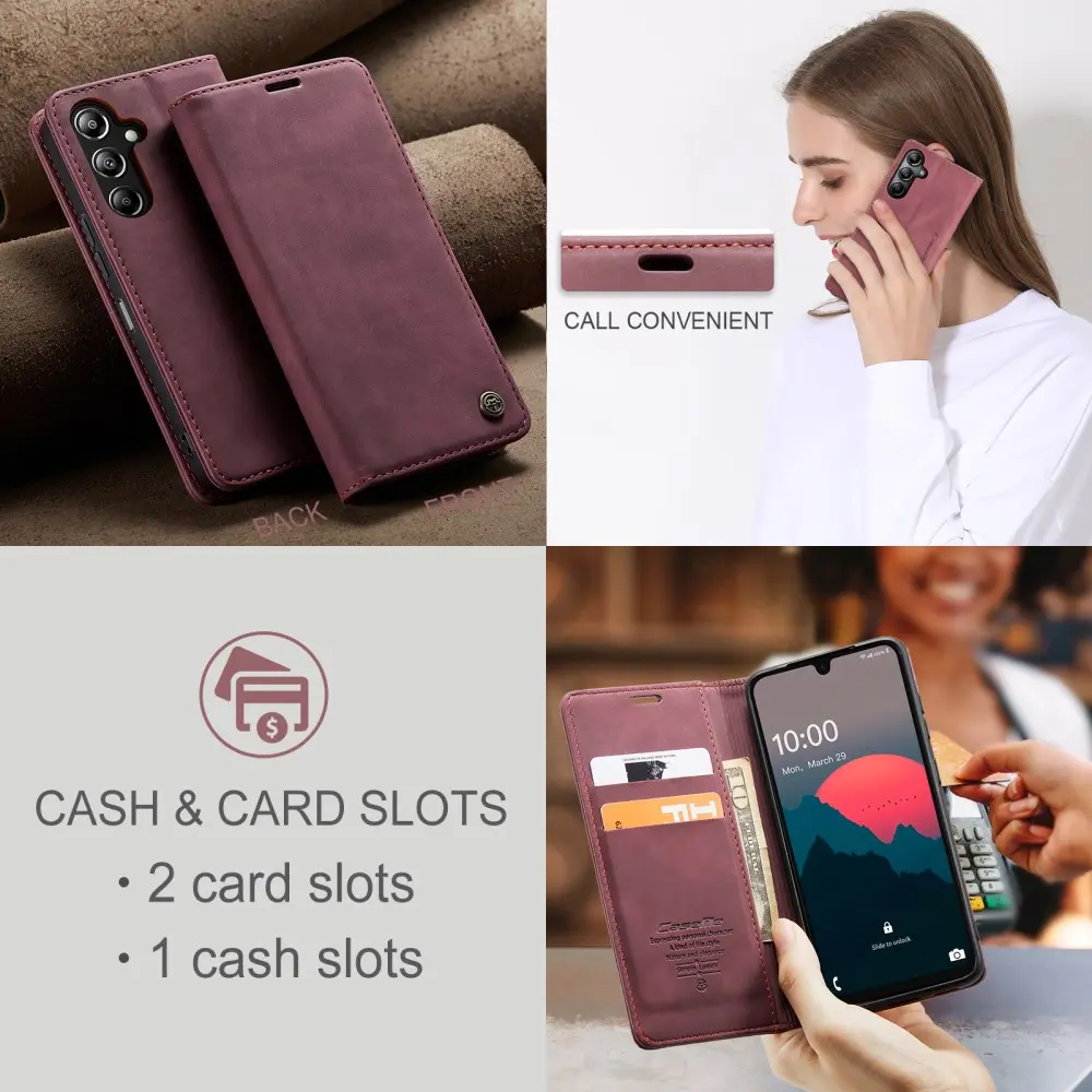 CaseMe 013 Samsung Galaxy A26 Hoesje Book Case met Standaard Rood afbeelding 9