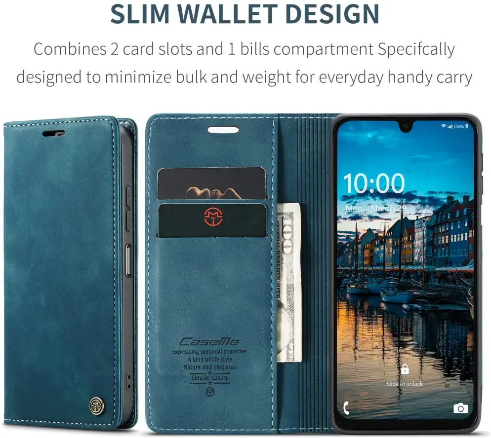 CaseMe 013 Samsung Galaxy A26 Hoesje Book Case met Standaard Blauw afbeelding 11