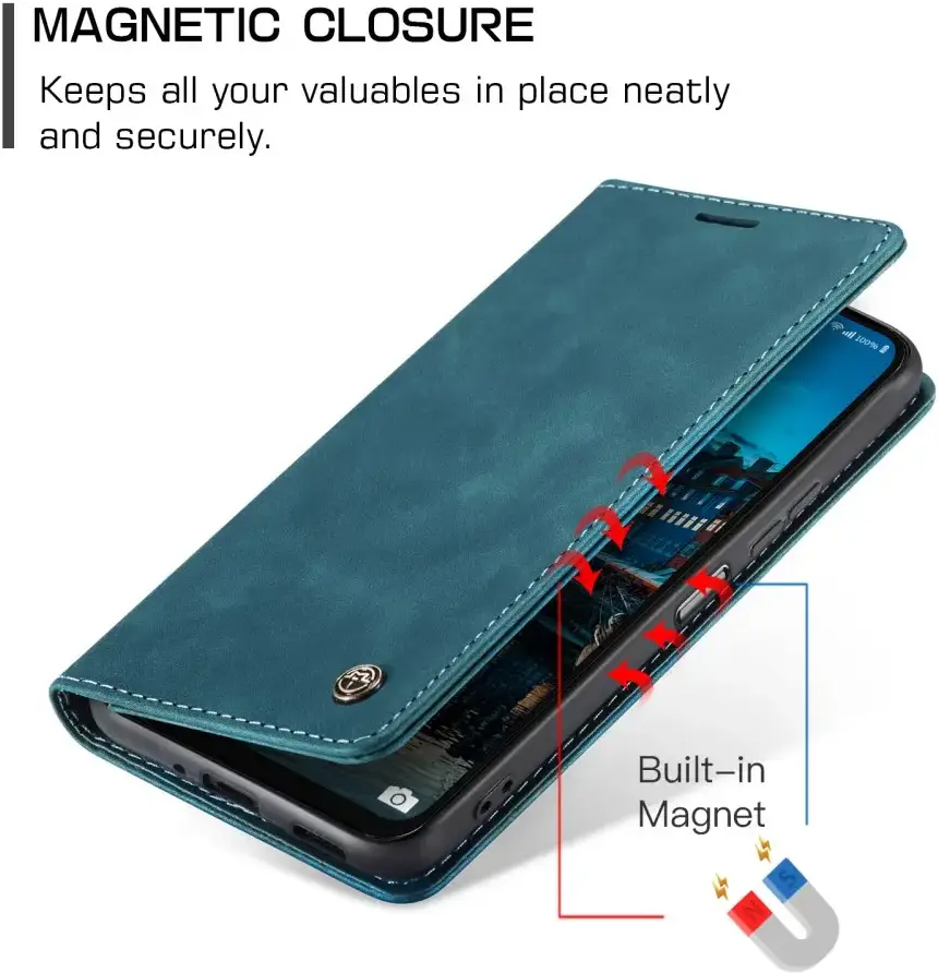 CaseMe 013 Samsung Galaxy A26 Hoesje Book Case met Standaard Blauw afbeelding 3