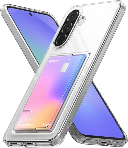 Ringke Fusion Card Samsung Galaxy A56 / A36 Hoesje Kaarthouder Transparant afbeelding 1